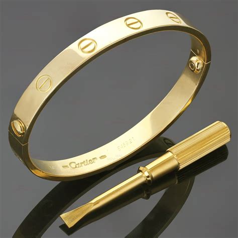 cartier gold love bracelet|cartier love bracelet screwdriver gold.